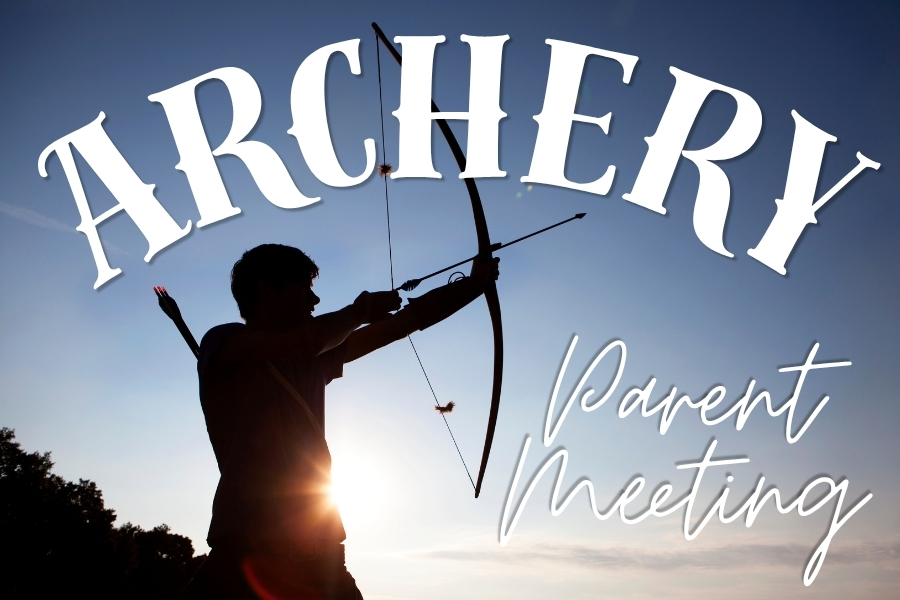 silhouette of archer with bow and arrow